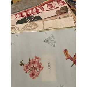 Wallpaper Sample Lot Pcs 10x10” Floral Botanical Crafting Paper Scrapbooking
